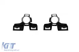 Paquete de tuning con elementos negros y parrilla cromada/negra adecuada para Mercedes GLS X167 2020-2023 para el modelo equipado con parachoques trasero A Design line-image-6138652