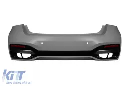 Paquete de tuning LCI adecuado para BMW Serie 7 G12 de distancia entre ejes larga 2016-2018 con elementos de laca negra-image-6163338