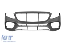 Paquete de tuning tipo 63 A diseño con parrilla GT cromada/negra adecuada para Mercedes E-Class W213 2016-2019 con molduras negras-image-6139619
