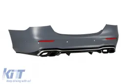 Paquete de tuning tipo 63 adecuado para Mercedes E-Class W213 sedán después de 2020 con puntas y elementos negros-image-6142221