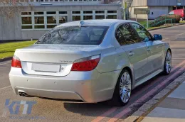 Paquete M Technik II adecuado para BMW Serie 5 E60 sedán 2003-2007 con PDC, con luces antiniebla, con difusor simple para escape doble -oo------image-6142713