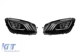 Paquete Maybach adecuado para Mercedes S-Class W222 2013-2020 con faros LED y luces traseras LED-image-6236015