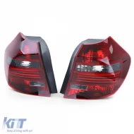 Par de luces traseras LED ahumadas negras adecuadas para BMW E81 E87 07-12-image-6197488