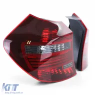 Par de luces traseras LED ahumadas negras adecuadas para BMW E81 E87 07-12-image-6197490