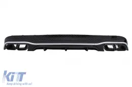 image-21-Parachoque Difusor para Mercedes E C207 Coupe A207 Cabrio Facelift 13-17 Puntas de Silenciador E63 Design