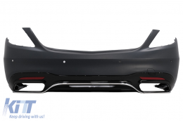 Parachoque Difusor Puntas Esmeralda Para Mercedes S W222 Facelift 07.17-08.20 S63 Look-image-6093127