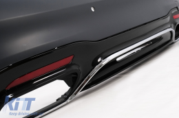 Parachoque Difusor Puntas Esmeralda Para Mercedes S W222 Facelift 07.17-08.20 S63 Look-image-6093133