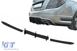 image-17-Parachoque Extensión Difusor para Mercedes Clase C W204 C204 Sedan Coupe 12-14 Negro Brillo