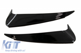 Parachoque Flaps Lado Aletas para Mercedes C W205 14-18 Flics Negro Brillante-image-6044173