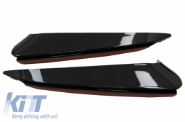 Parachoque Flaps Lado Aletas para Mercedes C W205 14-18 Flics Negro Brillante-image-6044174