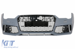 Parachoque para Audi A7 4G Facelift 15-18 RS7 Look Add-On Spoiler Labio Carbón-image-6053852