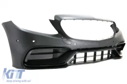Parachoque para Mercedes W205 S205 AMG Line 14-20 C63S Look Difusor Puntas-image-6064613