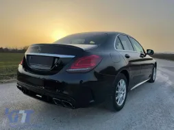 Parachoque para Mercedes W205 S205 AMG Line 14-20 C63S Look Difusor Puntas-image-6079255