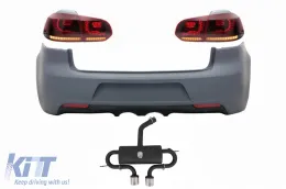 image-27-Parachoque para VW Golf 6 08-13 R20 Look LED Luces Dinámica Torneado Cansada