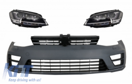 image-2-Parachoque para VW Golf VII 7 13-17 Faros LED DRL Dinámica Torneado RLine Look