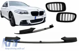 image-2-Parachoque Spoiler Labio para BMW 5 F10 F11 Limo Touring 11-17 Dobleraya Rejilla