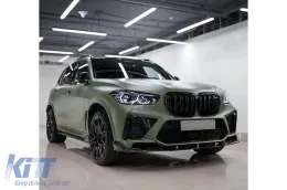 Parachoques Aero Body Kit Labio Divisores para BMW F95 X5M Competition 2018+ Negro Brillante-image-6094416