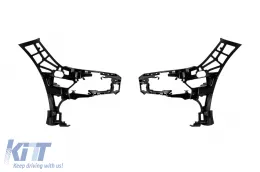 Parachoques delantero A Design adecuado para Mercedes CLS W218 2015-2018 con parrilla GT cromada/negra y elementos lacados en negro-image-6138167