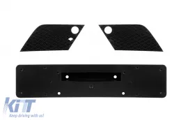 Parachoques delantero A Design Line adecuado para Mercedes ML W166 2011-2015 con parrilla de 3 radios cromada/negra-image-6147578