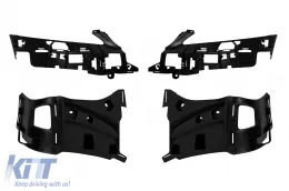 Parachoques delantero A Design tipo S63, S65 con parrilla lacada en negro adecuado para Mercedes Clase S W221 2006-2013 con luces diurnas-image-6149913