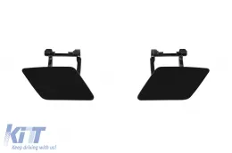 Parachoques delantero A Design tipo S63, S65 con parrilla lacada en negro adecuado para Mercedes Clase S W221 2006-2013 con luces diurnas-image-6149914