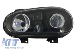 Parachoques Delantero con Faros Negro para VW Golf IV 4 MK4 10.97-09.03 R32 Look-image-6054672