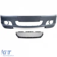Parachoques delantero deportivo + ABE + luces antiniebla amarillas adecuadas para BMW E46 sedan touring-image-6209648
