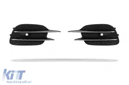Parachoques delantero Design Line A adecuado para Mercedes V-Class W447 2014-2023 con parrilla de diamante negra-image-6237390