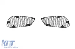 Parachoques delantero Design Line adecuado para Mercedes E-Class W212 Sedan, S212 Estate 2014-2016 con parrilla de diamante cromada/gris-image-6237278