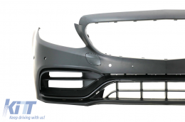 Parachoques delantero Difusor Doble Consejos para Mercedes C A205 C205 2014-2019 C63 Look-image-6077947
