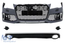 image-79-Parachoques Delantero Difusor Escape Consejos para AUDI A7 4G 2010-2014 RS7 Look