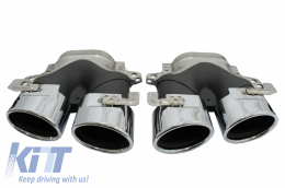 Parachoques delantero Difusor Escape Puntas Cromo Para Mercedes E W213 2016-2019 E53 Look-image-6057843