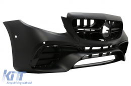 Parachoques delantero & Difusor Escape Puntas Para Mercedes E W213 16-19 E53 Look Negro-image-6057804