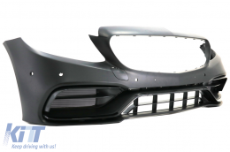 Parachoques delantero Difusor para Mercedes Clase C A205 C205 2014-2019 C63 Look Cromo-image-6078020