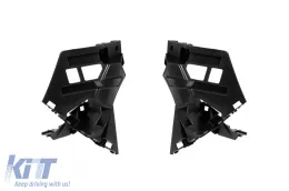 Parachoques delantero diseño A adecuado para Mercedes GLS X166 2015-2019, con elementos de laca negra-image-6138741