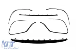 Parachoques delantero Diseño A adecuado para Mercedes GLE W167, GLE Coupe C167 2018-2023, después de 2024 con detalles en negro-image-6264953