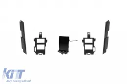 Parachoques delantero Diseño A adecuado para Mercedes GLE SUV W167, GLE Coupe C167 2020-2023, después de 2024 con parrilla cromada y molduras cromadas-image-6265803