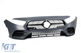 Parachoques delantero línea A Design adecuado para Mercedes Clase A hatchback W177, sedán A177 2018-2023-image-6147384