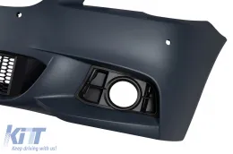 Parachoques delantero M Technik adecuado para BMW Serie 5 F10 sedán, F11 touring 2013-2017 con PDC, con limpiaparabrisas, sin luces antiniebla-image-6162832