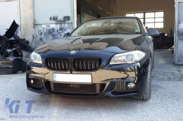 Parachoques delantero M Technik adecuado para BMW Serie 5 F10 sedán, F11 touring 2010-2013 con PDC, con limpiaparabrisas, con faros antiniebla-image-6143508