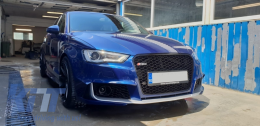 Parachoques delantero para AUDI A3 8V 12-15 sedán salón Convertible RS3 Negro brillante Look-image-6028544