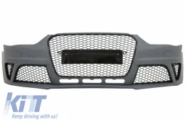 image-24-Parachoques delantero para Audi A4 B8 Facelift 12-15 Rejillas Diseño RS4
