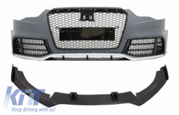 image-9-Parachoques delantero para AUDI A5 8T Facelift 12-16 Spoiler Lip RS5 Design