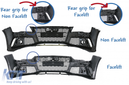 Parachoques delantero para AUDI A7 4G Facelift 2015-2018 Rejilla RS7 Look-image-6041105