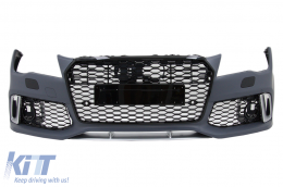 image-13-Parachoques delantero para AUDI A7 4G Pre-lifting 10-14 RS7 Diseño con rejilla-
