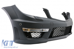 Parachoques delantero para Mercedes C W204 12-14 C63 Facelift Look DECTANE Faros DRL-image-5998017