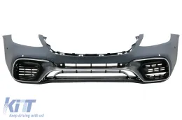 image-16-Parachoques Delantero para Mercedes S W222 Facelift 2017+ S63 Look Negro Rejas