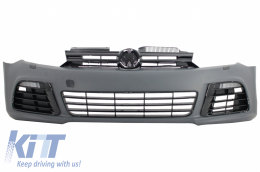image-2-Parachoques delantero Para VW Golf 6 Mk6 VI 08-13 Look LED Lampara Niebla Rejas