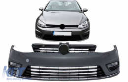 Parachoques delantero Para VW Golf 7 VII 2013-2017 R-Line Look Extensión Inferior Faros antiniebla-image-6093688