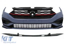 image-1-Parachoques delantero Reja Labio Spoiler extensión para VW Jetta Mk7 2019-2020 GLI Look